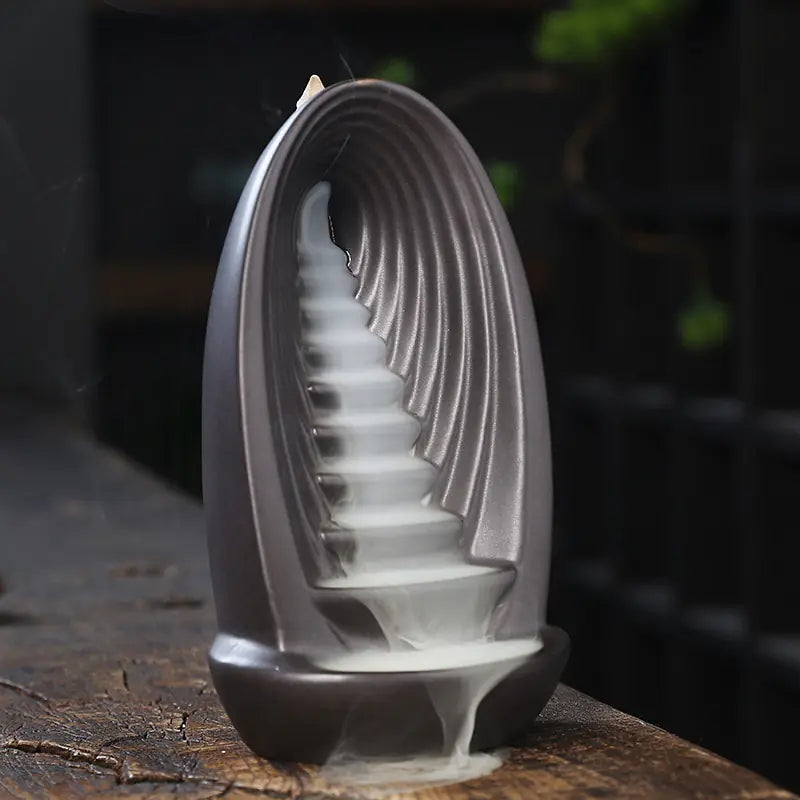 Clay Waterfall Incense Burner