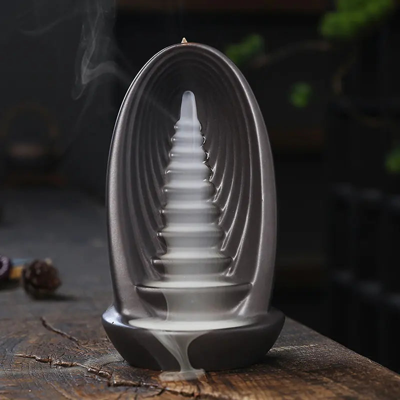 Clay Waterfall Incense Burner