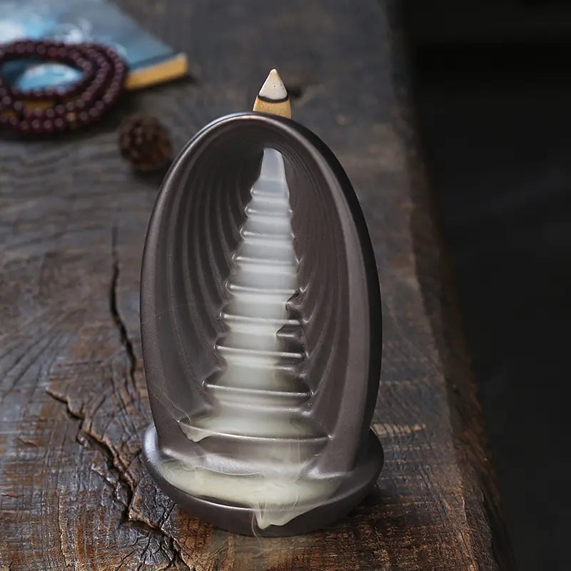 Clay Waterfall Incense Burner